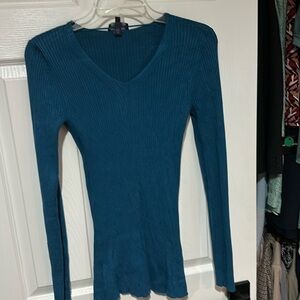 Long Tall Sally size small blue ribbed sweater
